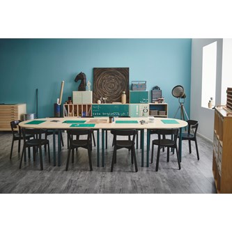 12:38 FSC bord akustik optimal laminat 120x60 cm sølv understel