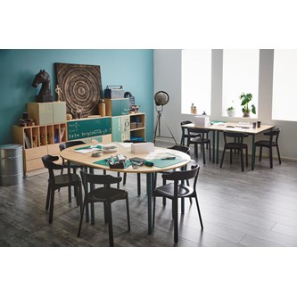 12:38 FSC bord akustik optimal laminat 120x60 cm sølv understel
